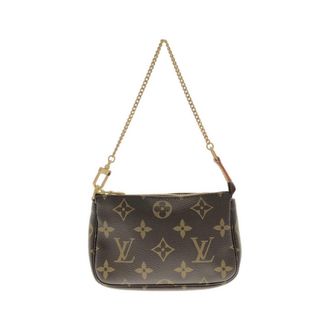 Louis Vuitton Monogram Mini Marron Coated Canvas Pochette Pouch (Pre-Owned)