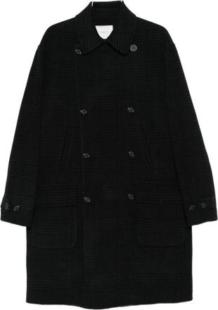 Paolo Pecora Double-Breasted Coats - Heren - Mantel - Zwart - XL - Jassen