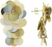 Lott. Gioielli Sequin Waterfall Statement Earrings in Champagne, Silver & Gold in Champagne/silver/gold at Nordstrom