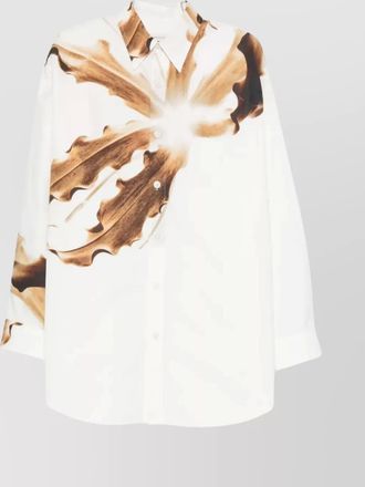 Dries Van Noten abstract print long sleeve shirt design