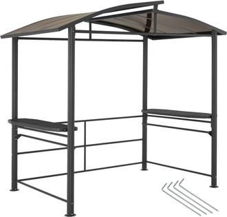 TecTake Chiosco per grigliate Asado 2,4x1,5x2,34m - Chiosco per grigliate, copertura per grigliate, riparo per griglia