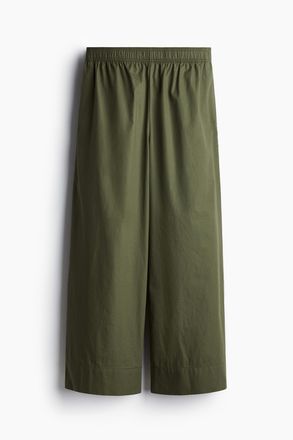 H&M Baumwollhose in 7/8-L&auml;nge - Dunkles Khakigr&uuml;n