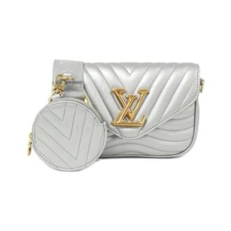 Louis Vuitton Pre-owned Pochette Pouch Schoudertas - Dames - Pre-owned - Grijs - Maat: ONE Size Leer