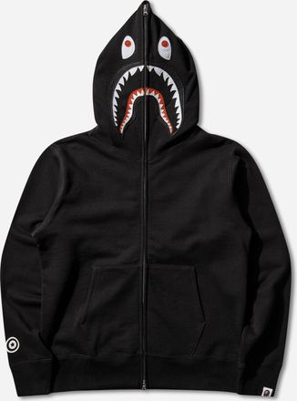 A Bathing Ape Men s Shark Full Zip Hoodie Black