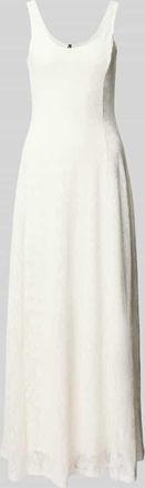 Vero Moda Ausgestelltes Spitzenkleid mit schmalen Tr&auml;gern Modell SALINA in Offwhite, Gr&ouml;&szlig;e XL