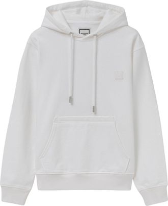 Wooyoungmi Cotton Hoodie With Drawstring Hood And Floral Graphic
