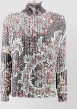 Etro wool sweater with floral paisley print