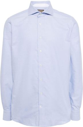 N.Peal Cannes flannel shirt - men - Cotton - L - Blue