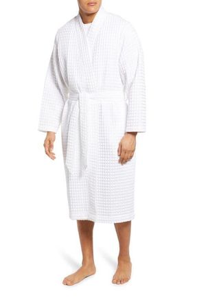 Nordstrom Modern Waffle Robe in White at Nordstrom, Size X-Large