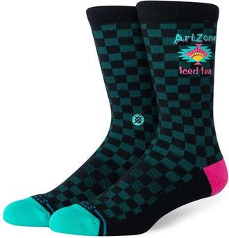 Stance Iced to See You Combed Cotton Blend Crew Socks in Black at Nordstrom, Size Large