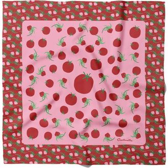 Centinelle Tomatoes Cotton Silk Bandana in Red at Nordstrom