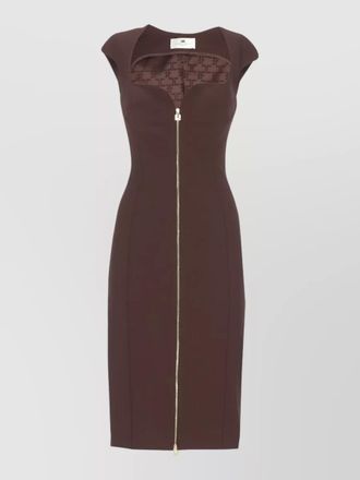 Elisabetta Franchi v-neck sleeveless knee-length dress