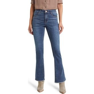 Wit & Wisdom AbSolution Frayed High Waist Bootcut Jeans in Blue Artisanal at Nordstrom Rack, Size 18P