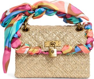 Kurt Geiger Mini Brixton Scarf Shoulder Bag in Gold at Nordstrom Rack
