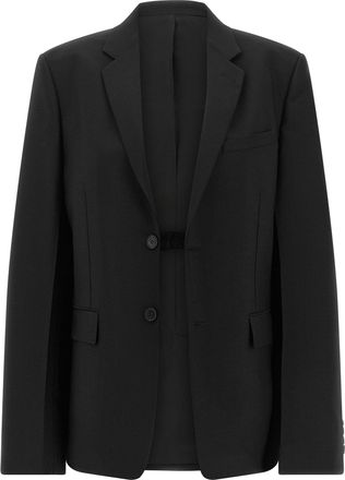 Fendi Mohair-Wool Blend Blazer - Black