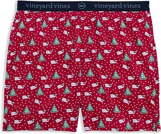 Vineyard Vines Sankaty Performance Boxer Brief - Stripe Mens Underwear Santa Whale Red : 2XL, Spandex/Polyester