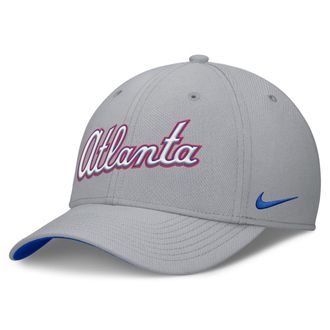 Nike Atlanta Braves City Connect Rise Nike Mens Dri-FIT MLB Hat in Grey | NB17073NAW-UHT