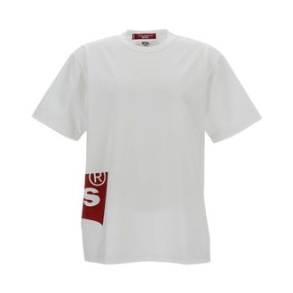 Junya Watanabe T-Shirts, male, White, Size: S Logo-Print T-shirt