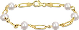 Delmar Pearl Station Bracelet in White at Nordstrom Rack