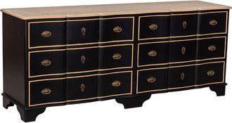 Wanderlust Deco C&oacute;moda de madera negro 193x50x80h cm