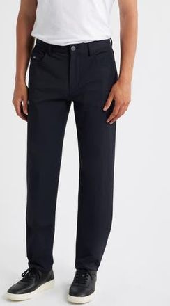 Emporio Armani Techno Five-Pocket Straight Leg Stretch Twill Pants in Solid Blue Navy at Nordstrom Rack, Size 27 X R