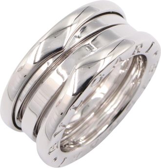 Bulgari Silver White Gold (18K) Band Ring (Pre-Owned)