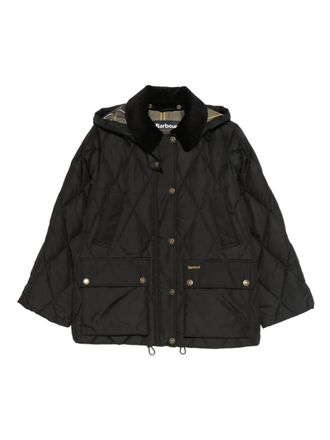 Barbour Yasmin hooded puffer jacket - women - Polyester/Polyester/Cotton/Down/Duck Feathers - 8 - Black