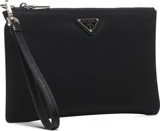 Prada Mens Pouch Re-Nylon Black Recycled Polyamide Wallets & Cardholders