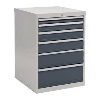 OEM Armario De Cajones A1019xl705xf736mm Gris Claro / Gris 6 Cajones, Extensi&oacute;n Completa