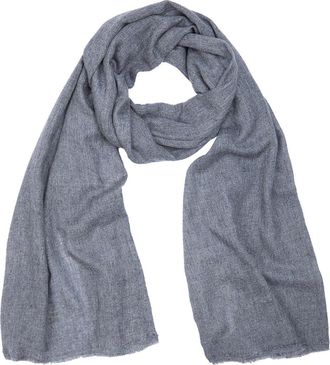 Saachi Wool Blend Fringe Scarf in Light Charcoal at Nordstrom Rack