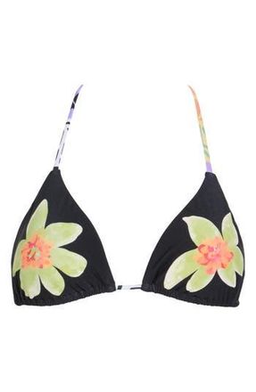 Volcom Starlight Glow Triangle Bikini Top in Vintage Blue at Nordstrom Rack, Size X-Small