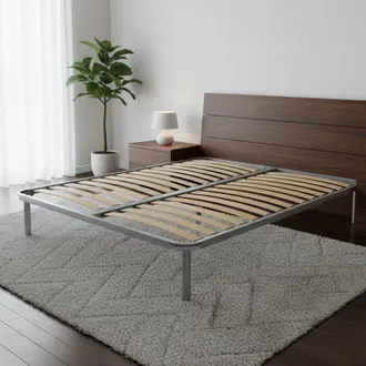 Talamo Italia Talamo Italia Sommier Orthop&eacute;dique Avec 14 Lattes, Adapt&eacute; Pour Lit Double, Made In Italy, Sommier En Contreplaqu&eacute; De Bouleau, Cm 160x200h34