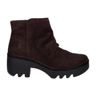 FLY London Schoenen, Dames, Bruin, 37 EU, Su&egrave;de, Tulp Enkellaarsjes