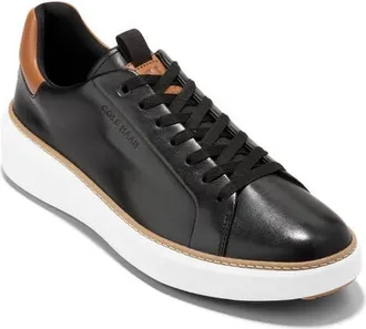 Cole Haan GrandPro Topspin Waterproof Golf Shoe in Black/pecan/optic White at Nordstrom, Size 9.5
