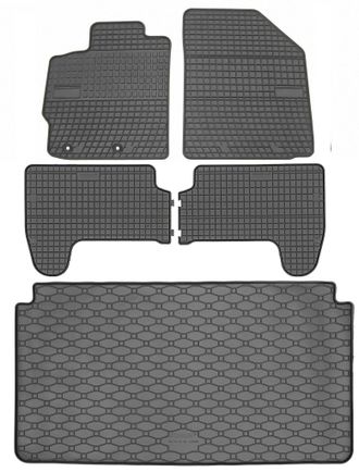 OEM Juego De Alfombrillas De Goma Para Coche Y Alfombrilla Para Maletero Para Toyota Yaris Ii Hatchback (octubre De 2005 A 2011)