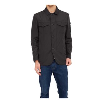 Peuterey Jassen, Heren, Zwart, M, Polyester, Stijlvolle Lichte Jas