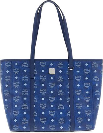MCM Mcm, Dames, Tassen, Blauw, Maat: ONE Size Katoen