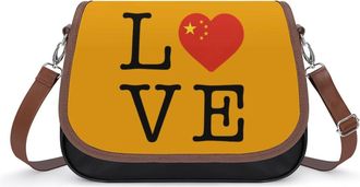 Generic I Love China Small Womens Crossbody Bags Shoulder Handbag with Adjustable Strap for Travel