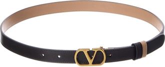 Valentino Vlogo Signature Reversible Leather Belt