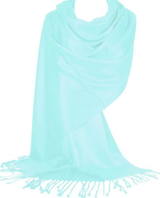 World of Shawls Super Soft Pashmina Shawl Scarf Wrap (Light Aqua)