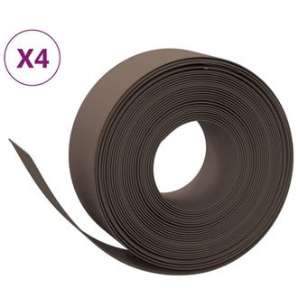 Berkfield Home Garden Edgings 4 pcs Brown 10 m 20 cm Polyethylene