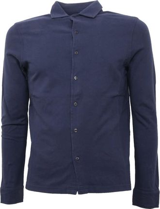 Ballantyne Casual Shirts, male, Blue, S, Pique Cotton T-shirt Made in Italy