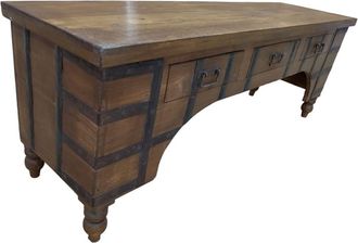 Wanderlust Deco Mueble bajo de madera artesanal 165-175x45x57h cm