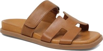 Django & Juliette Womens Nodette Slide Sandal In Tan Leather