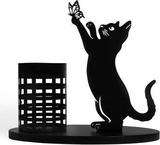OEM Portal&aacute;pices Con Forma De Gato, Portal&aacute;pices De Escritorio, Adecuado Para Dormitorio/oficina, Decoraci&oacute;n Del Hogar Con Corte De Metal, Adorno De Escri