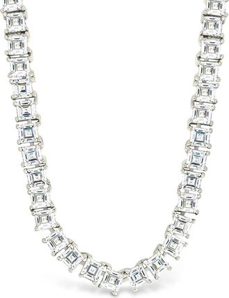 Sterling Forever Brette Adjustable CZ Tennis Necklace