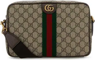 Gucci Printed Canvas Crossbody Bag Oldbenacvrvna T Polyurethane Polyamide Borse A Tracolla