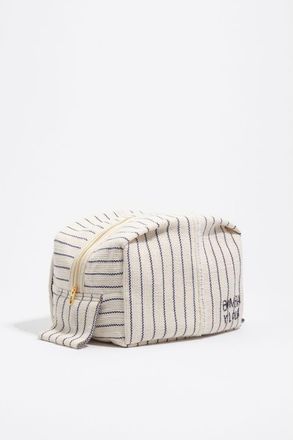 Bimba & Lola Medium Raw Cotton Make-Up Case in Ecru at Nordstrom
