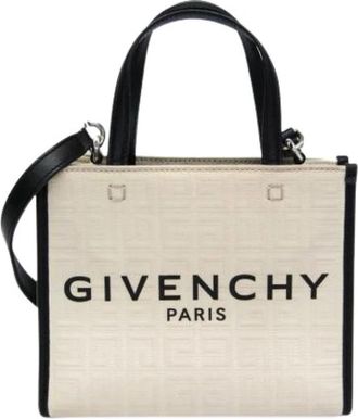 Givenchy Pre-owned G Tote Mini Bag - Dames - Vintage Shopper - Beige - ONE Size - Leer - Vintage