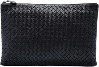 Bottega Veneta Clutch Pre-owned in pelle intrecciata - - Pre-owned - Donna - Nero - ONE SIZE